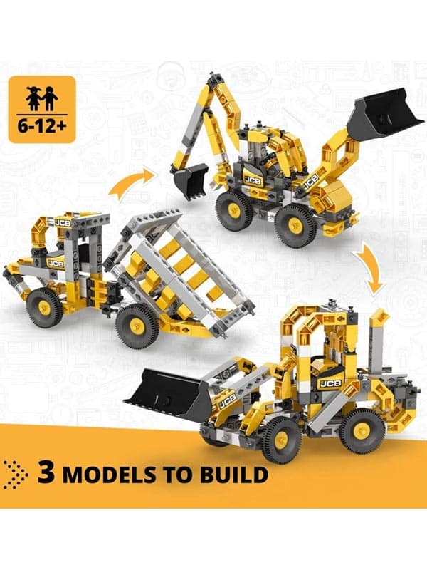 ערכת הרכבה JCB טרקטור 3 מודלים - engino (אנג'ינו)