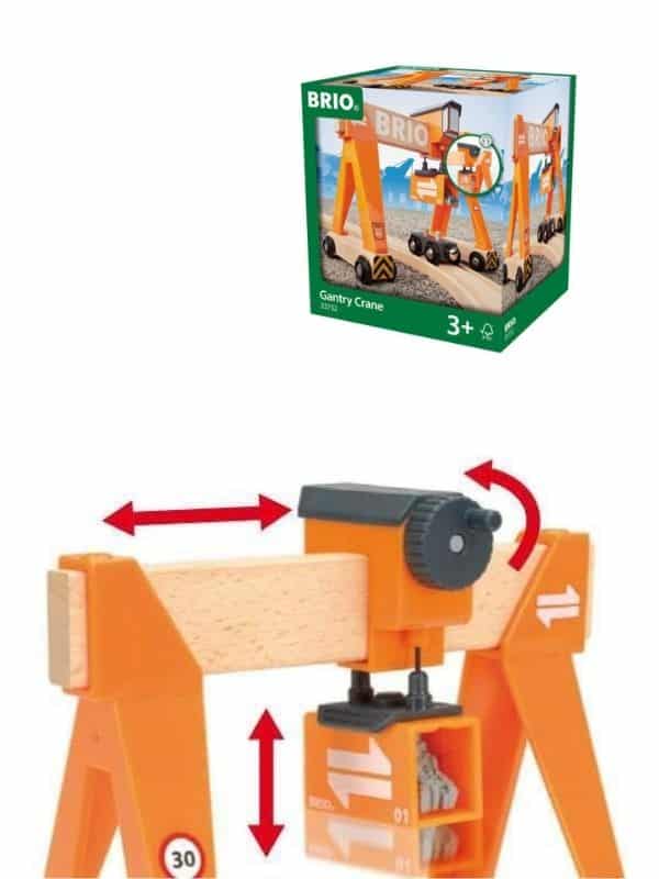תחנה עם מנוף + קטר ומשא מעץ 33732 בריו