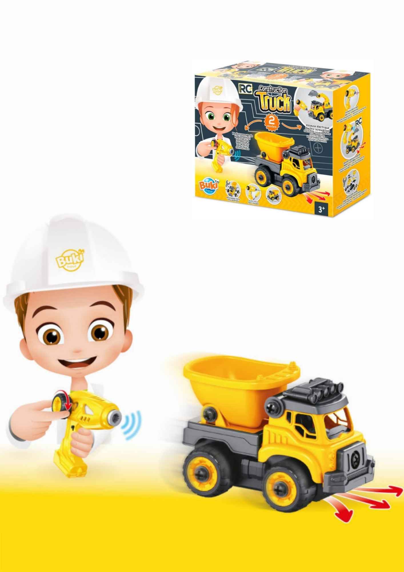 ערכה להרכבת משאית בנייה RC (בוקי צרפת)