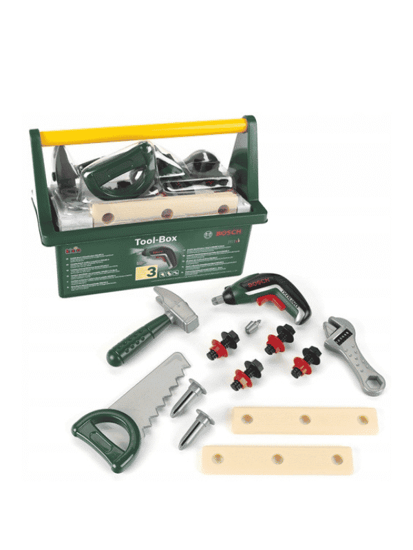 קופסת כלי עבודה פתוחה + מברגה מיני - Bosch (בוש לילדים)